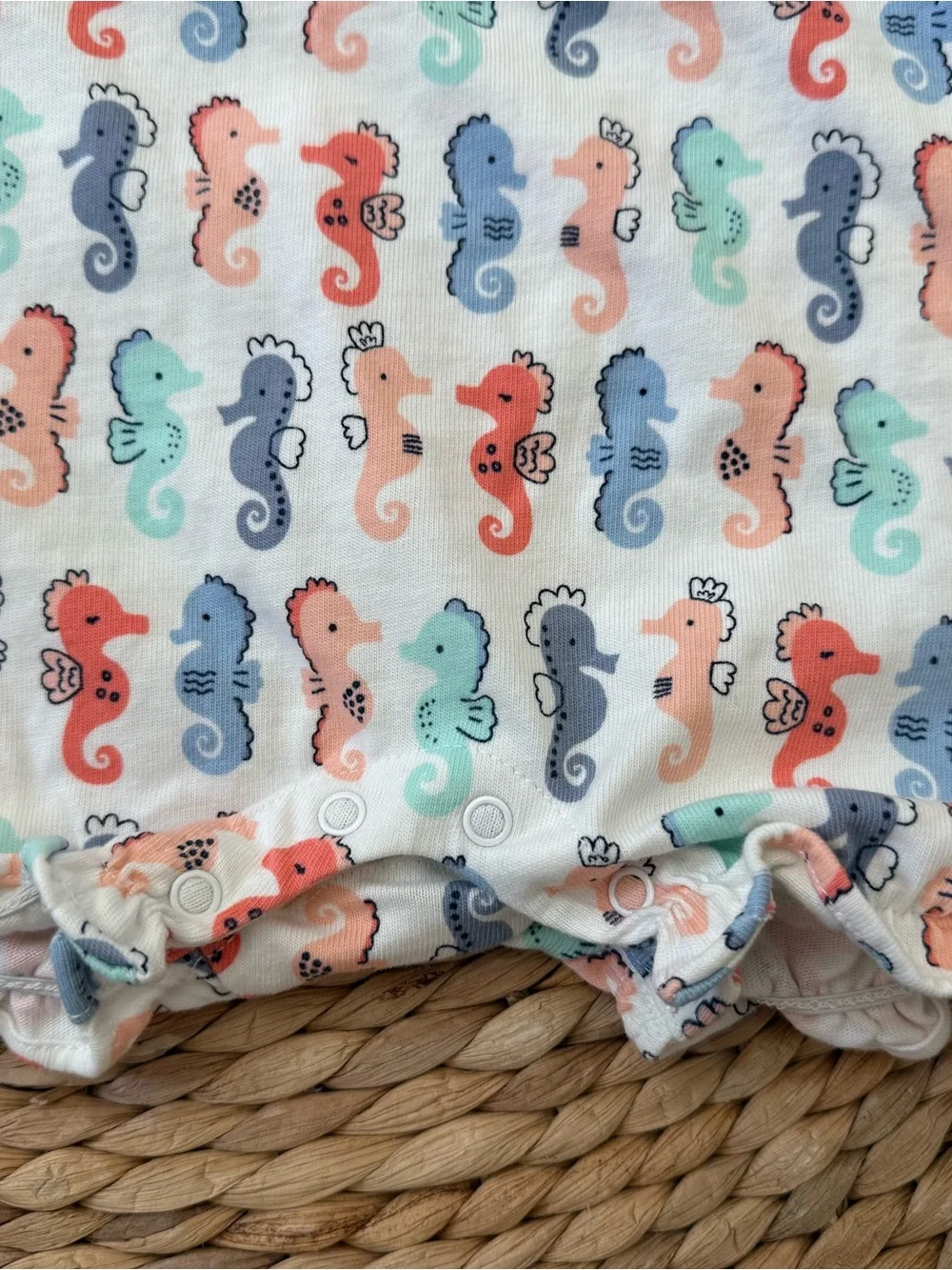Gymboree Seahorse Romper Sz 3-6 Months EUC